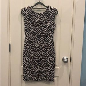 H&M Brown Tan Cream Animal Print Dress